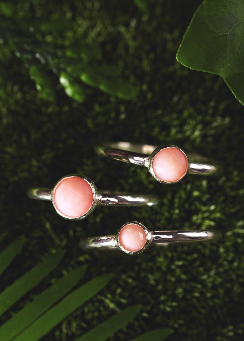Pierścionek Cherry B. z różowym opalem